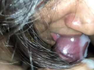 Sexiest Indian Foetus Closeup Blarney Sucking at hand Sperm in Brashness